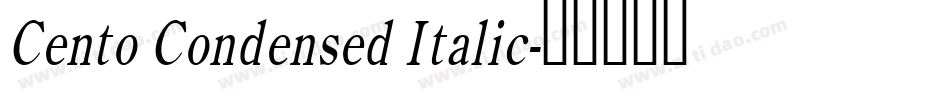 Cento Condensed Italic字体转换